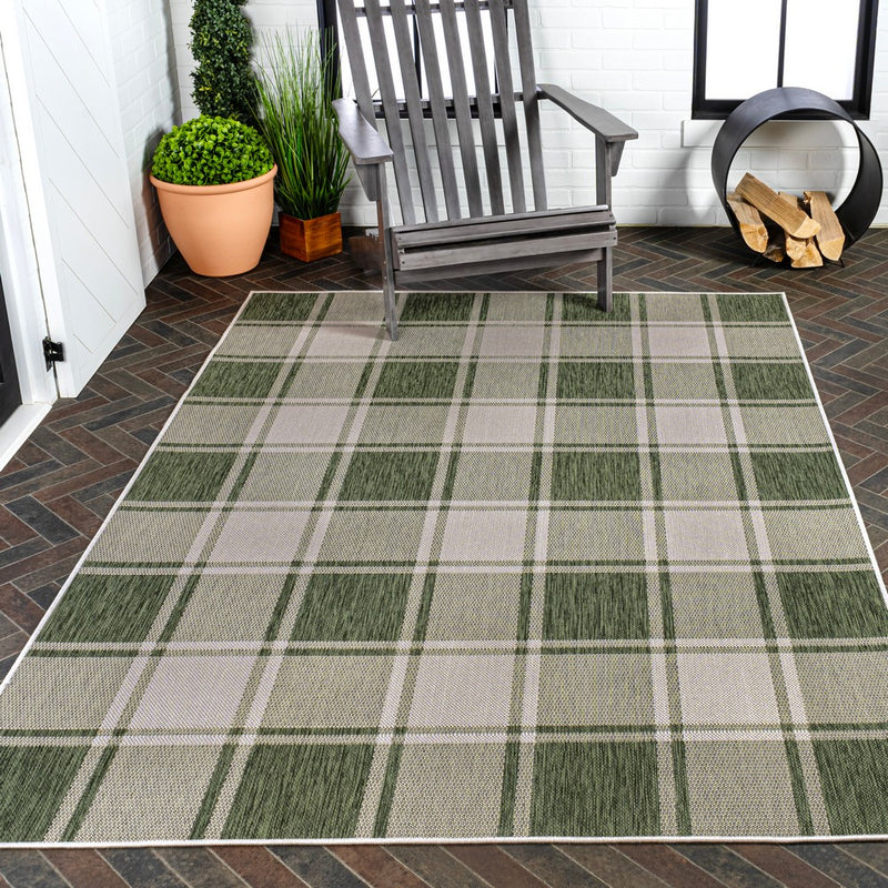 Sabine Traditional Farmhouse Bold Gingham Area Rug
