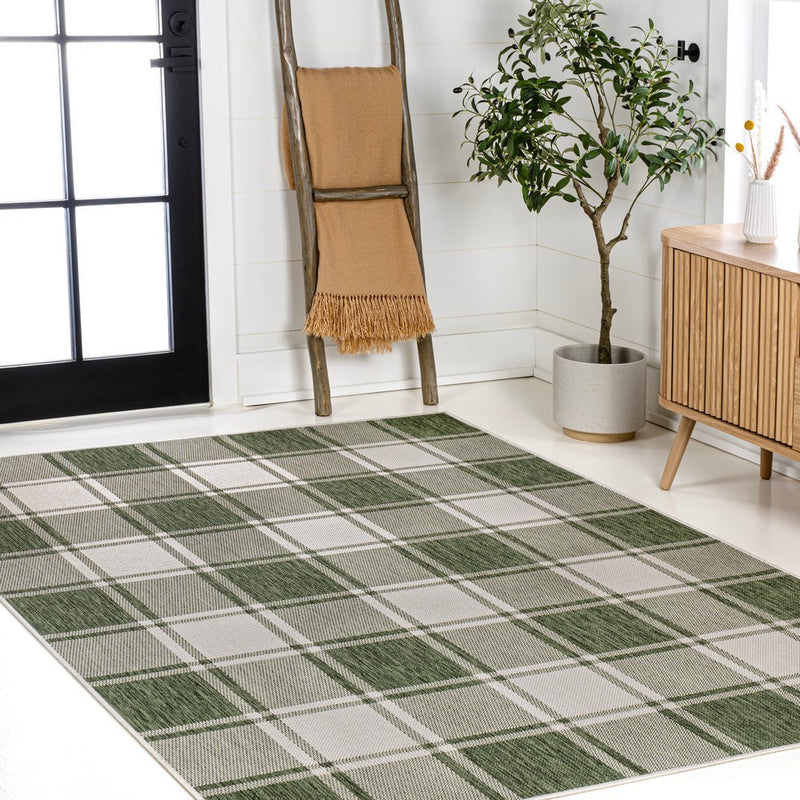 Sabine Traditional Farmhouse Bold Gingham Area Rug
