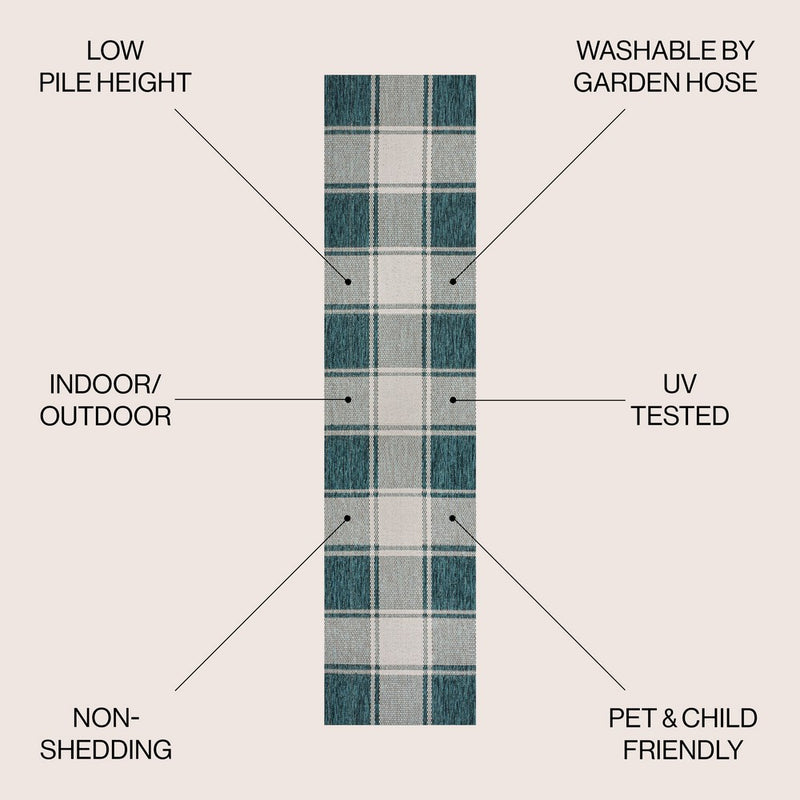 Sabine Traditional Farmhouse Bold Gingham Area Rug