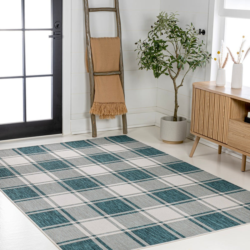 Sabine Traditional Farmhouse Bold Gingham Area Rug