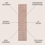 Aimee Traditional Cottage Checkerboard Indoor/Outdoor Area Rug