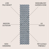 Aimee Traditional Cottage Checkerboard Indoor/Outdoor Area Rug