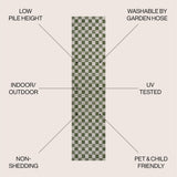 Aimee Traditional Cottage Checkerboard Indoor/Outdoor Area Rug