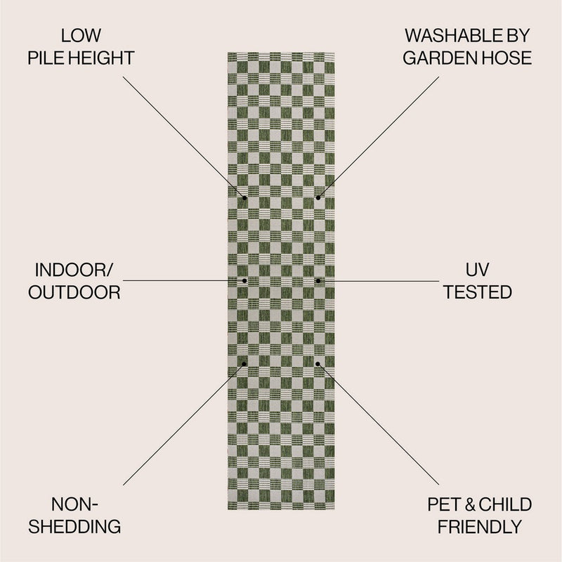 Aimee Traditional Cottage Checkerboard Indoor/Outdoor Area Rug