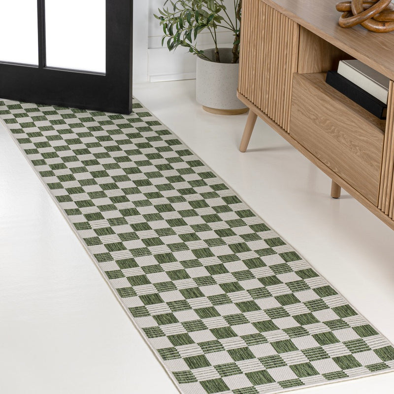 Aimee Traditional Cottage Checkerboard Indoor/Outdoor Area Rug