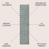 Aimee Traditional Cottage Checkerboard Indoor/Outdoor Area Rug