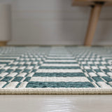 Aimee Traditional Cottage Checkerboard Indoor/Outdoor Area Rug