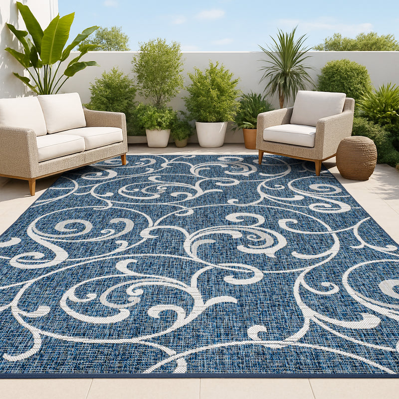 Maribel Traditional Classic All-Over Scroll Area Rug