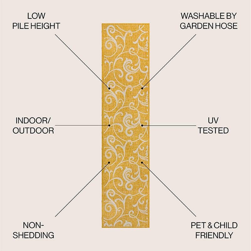 Maribel Traditional Classic All-Over Scroll Area Rug