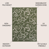 Maribel Traditional Classic All-Over Scroll Area Rug