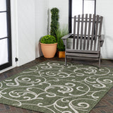 Maribel Traditional Classic All-Over Scroll Area Rug