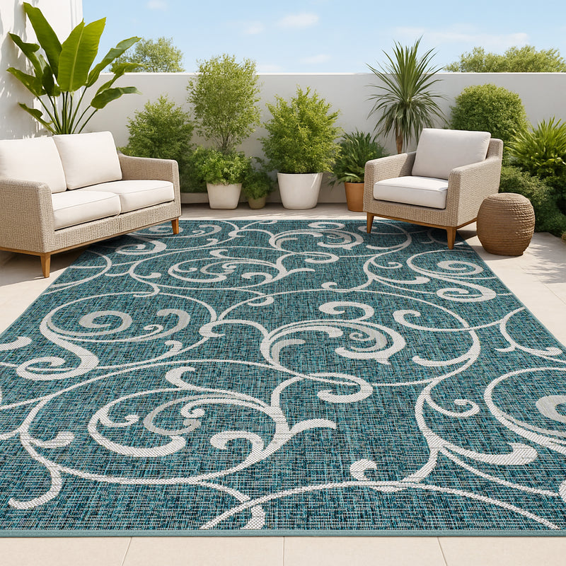 Maribel Traditional Classic All-Over Scroll Area Rug