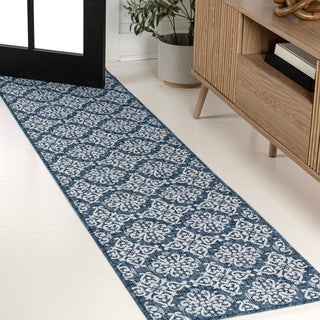 Amora Traditional Mediterranean Tile Design Indoor/Outdoor Area Rug