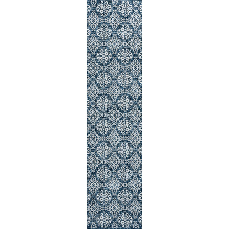 Amora Traditional Mediterranean Tile Design Indoor/Outdoor Area Rug