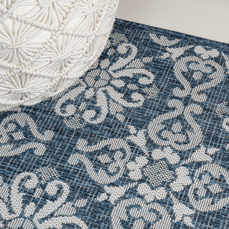 Amora Traditional Mediterranean Tile Design Indoor/Outdoor Area Rug
