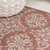 Amora Traditional Mediterranean Tile Design Indoor/Outdoor Area Rug