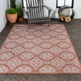 Amora Traditional Mediterranean Tile Design Indoor/Outdoor Area Rug