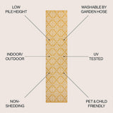 Amora Traditional Mediterranean Tile Design Indoor/Outdoor Area Rug
