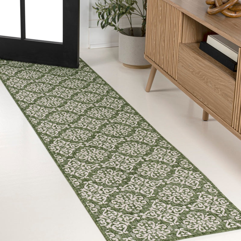 Amora Traditional Mediterranean Tile Design Indoor/Outdoor Area Rug