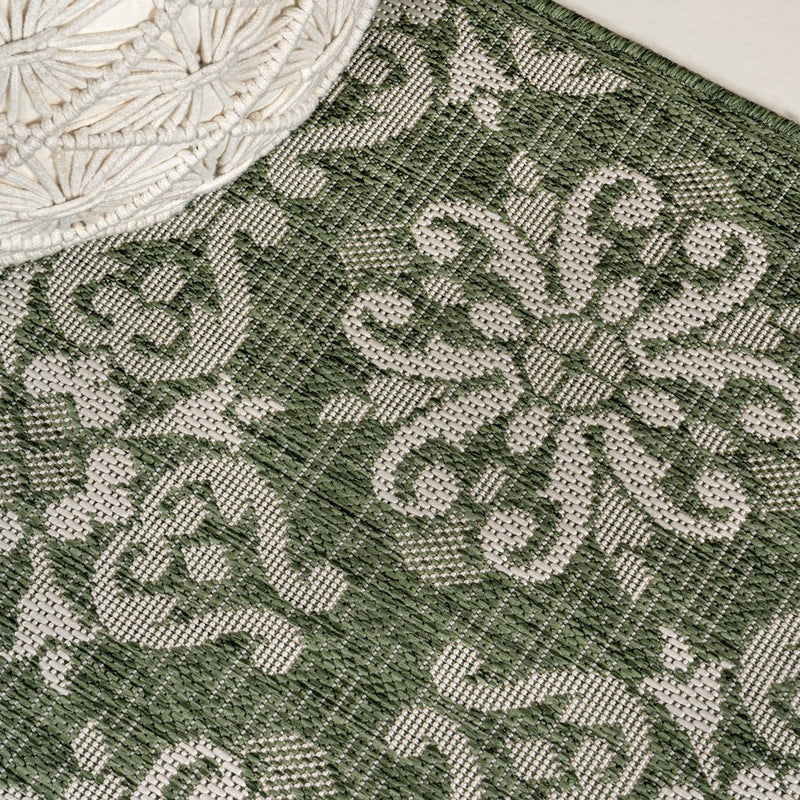 Amora Traditional Mediterranean Tile Design Indoor/Outdoor Area Rug