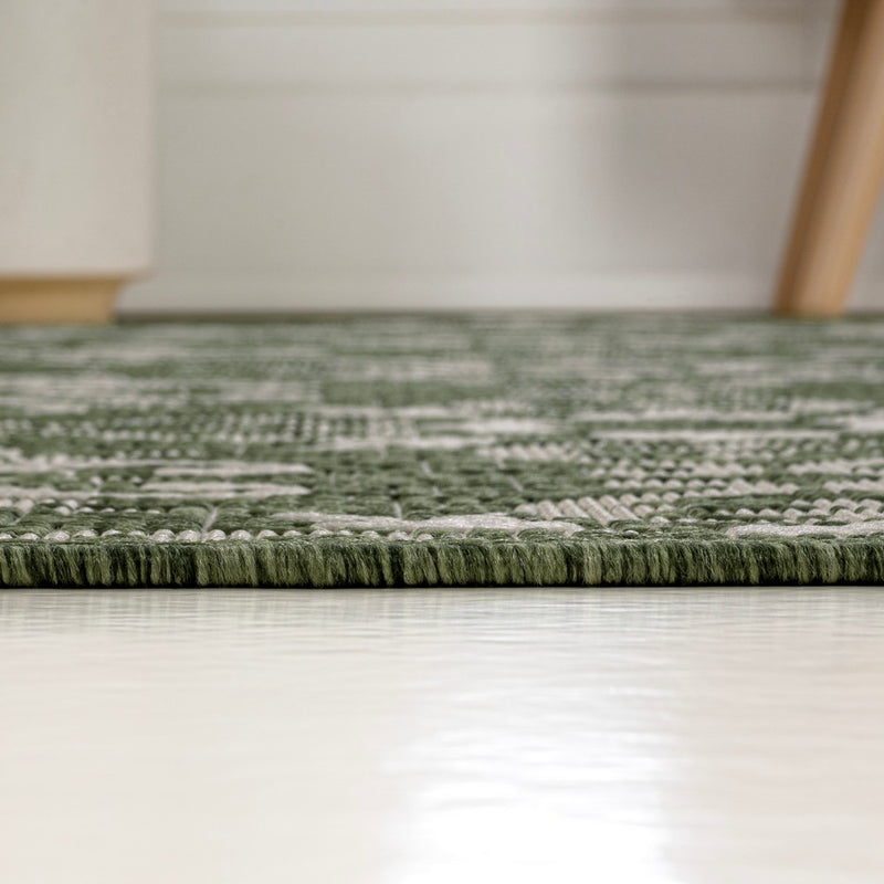 Amora Traditional Mediterranean Tile Design Indoor/Outdoor Area Rug
