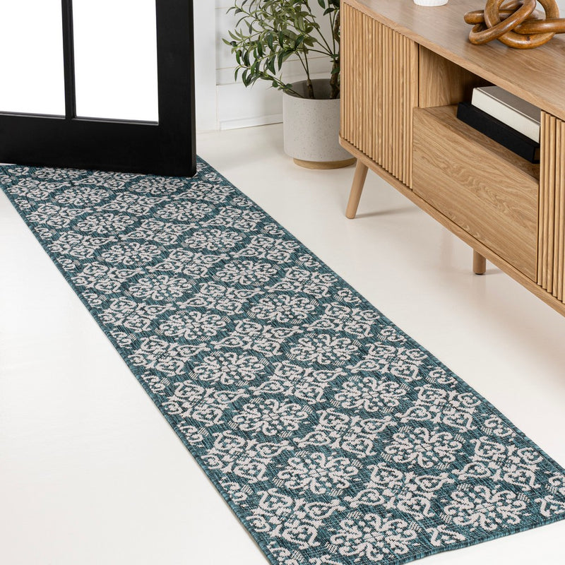 Amora Traditional Mediterranean Tile Design Indoor/Outdoor Area Rug