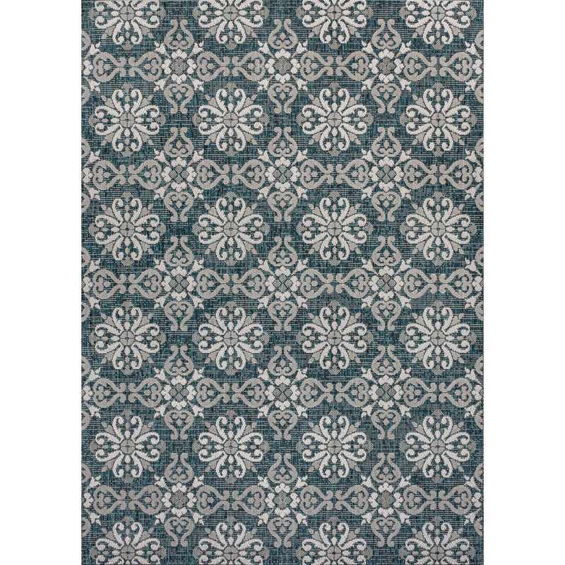 Amora Traditional Mediterranean Tile Design Indoor/Outdoor Area Rug