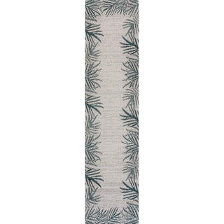Isla Coastal Cottage Palm Frond Border Indoor/Outdoor Area Rug