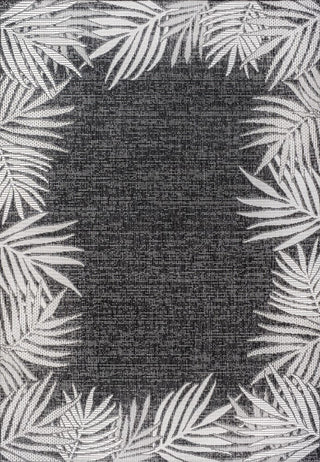 Isla Coastal Cottage Palm Frond Border Indoor/Outdoor Area Rug