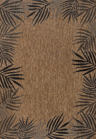 Isla Coastal Cottage Palm Frond Border Indoor/Outdoor Area Rug