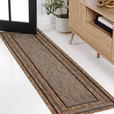 Beckett Classic Casual Border Stripe Indoor/Outdoor Area Rug