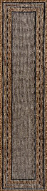 Beckett Classic Casual Border Stripe Indoor/Outdoor Area Rug