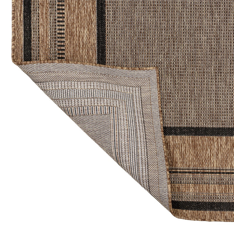 Beckett Classic Casual Border Stripe Indoor/Outdoor Area Rug