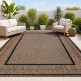 Beckett Classic Casual Border Stripe Indoor/Outdoor Area Rug