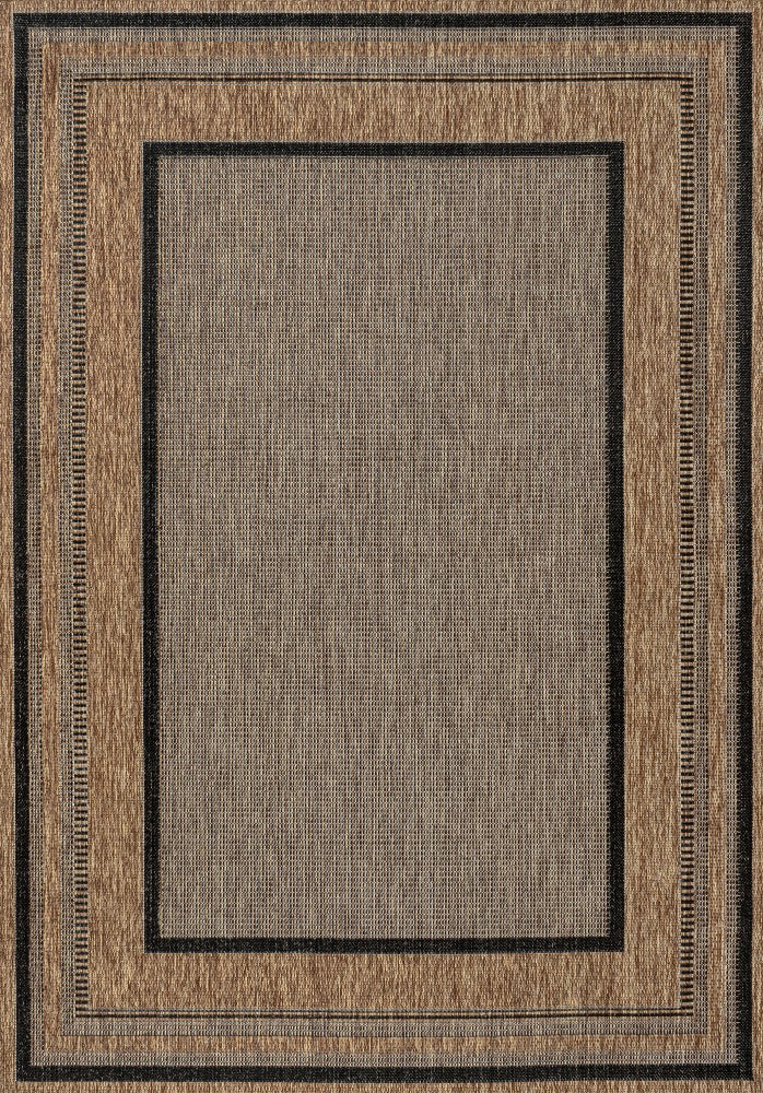 Beckett Classic Casual Border Stripe Indoor/Outdoor Area Rug