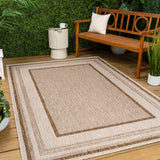 Beckett Classic Casual Border Stripe Indoor/Outdoor Area Rug