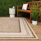 Beckett Classic Casual Border Stripe Indoor/Outdoor Area Rug