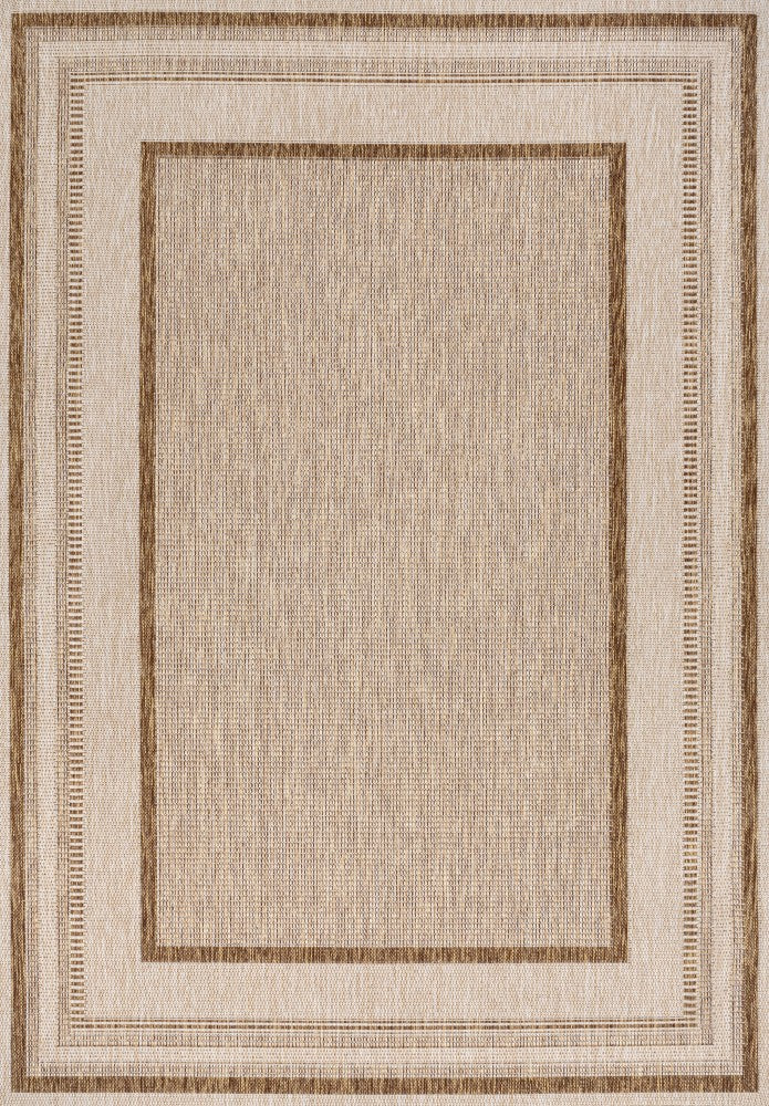 Beckett Classic Casual Border Stripe Indoor/Outdoor Area Rug