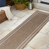 Dover Classic 3-Stripe Border Indoor/Outdoor Area Rug