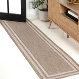 Dover Classic 3-Stripe Border Indoor/Outdoor Area Rug