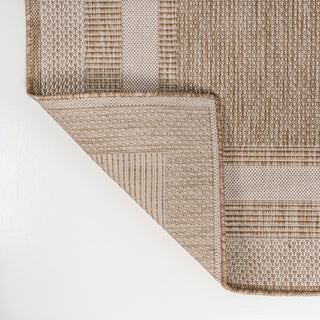 Dover Classic 3-Stripe Border Indoor/Outdoor Area Rug