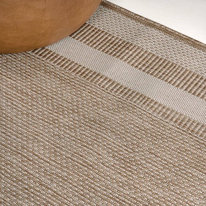 Dover Classic 3-Stripe Border Indoor/Outdoor Area Rug