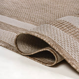 Dover Classic 3-Stripe Border Indoor/Outdoor Area Rug
