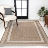 Dover Classic 3-Stripe Border Indoor/Outdoor Area Rug