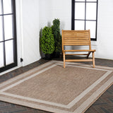 Dover Classic 3-Stripe Border Indoor/Outdoor Area Rug