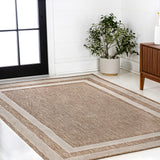 Dover Classic 3-Stripe Border Indoor/Outdoor Area Rug