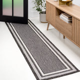 Dover Classic 3-Stripe Border Indoor/Outdoor Area Rug