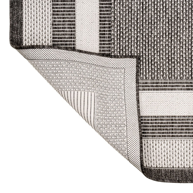 Dover Classic 3-Stripe Border Indoor/Outdoor Area Rug