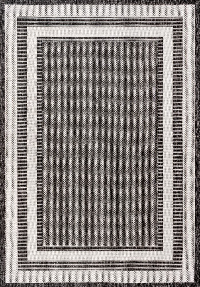 Dover Classic 3-Stripe Border Indoor/Outdoor Area Rug