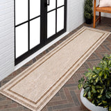 Dover Classic 3-Stripe Border Indoor/Outdoor Area Rug